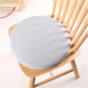 Imagem de Almofada De Cadeira Redonda Almofadas De Assento Para Cadeira De Cozinha Almofada De Banco Acolchoada Macia Removível Antiderrapante Almofada De Cadeira Almofadas De Cadeira, Light Gray, 40