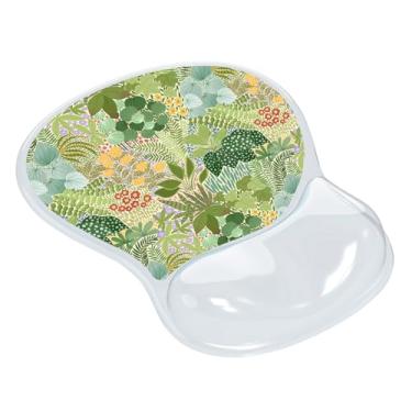 Imagem de AUPET Mouse pad ergonômico com suporte de pulso em gel – Tapete de mouse antiderrapante com almofada de gel de memória confortável – Alivia a dor no pulso – Padrão de designer para escritório em casa