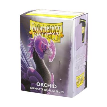 Imagem de Arcane Tinmen Dragon Shield Card Sleeves – Matte Dual Orchid Standard Size 100CT - MGT Card Sleeves are Smooth & Tough - Compatible with Pokemon, Yugioh, & Magic The Gathering Card Sleeves