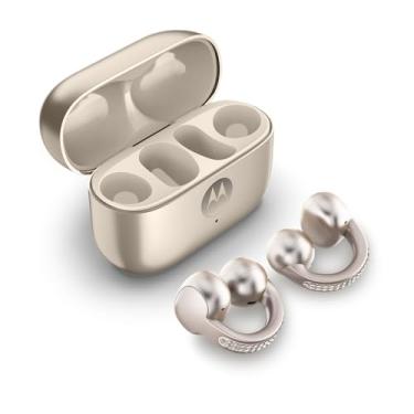 Imagem de Fone de ouvido Sem Fio Motorola Moto Buds Loop Crystals by Swarovski na cor Pantone French Oak - Sound by Bose, Bluetooth, uso confortável com clipe, open-ear, OWS