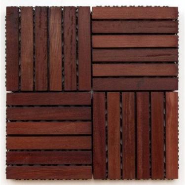 Imagem de Kit Deck Em Placa De Madeira Modular Base Plástica 30x30cm Co
