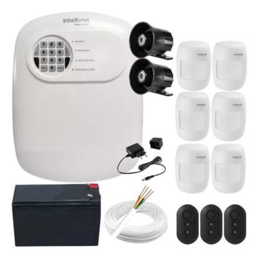 Imagem de Kit Alarme com Fio Intelbras ANM 24 NET com 6 Sensores, 100m de Cabo e