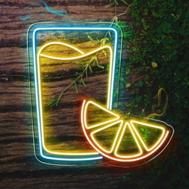 Imagem de Painel Neon Led Suco de Laranja Decoração Bar Restaurante - Bloom
