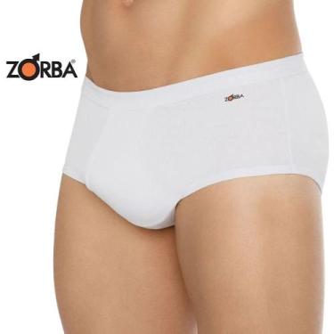 Imagem de Kit Com 2 Cuecas Slip Normal Básica Zorba Masculina Adulto 100% Algodã