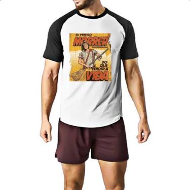 Imagem de Camiseta Raglan Chaves eu prefiro morrer do que perder a vida - Aleart