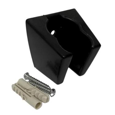 Imagem de Suporte P/ Mangueira Chuveiro Ducha Higiênica Abs Black - Renmax Metai