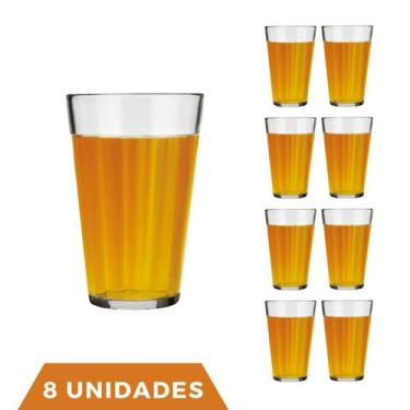 Imagem de Conjunto Com 8 Copo Americano Long Drink 450ml Vidro Nadir - NADIR FIG