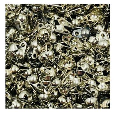 Imagem de Terminal Tips Bolinha 2,5mm Prata 200pçs Finalizador Bijuteria 16g - M