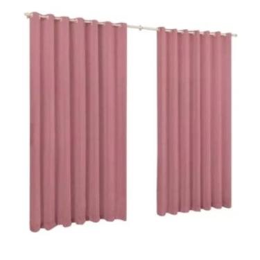 Imagem de Cortina Taia 4,00 X 2,50 Microfibra Com Ilhos A Mais Barata - DJB Enxo