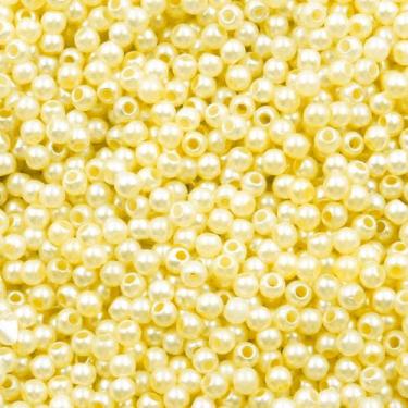 Imagem de PÉROLA DE ABS LISA Nº 04 20G PEROLA 4MM - IMPORTAÇÃO, Creme
