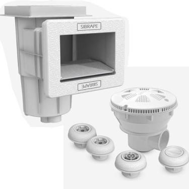 Imagem de Kit Skimer c/ Dreno e Dispositivos p/Piscina Vinil em ABS Mod. - Shopn