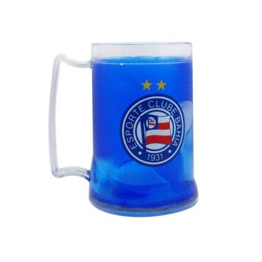 Imagem de Caneca De Gel ul Escudo Bahia 1931 Tricolor De Aço - Coisaria
