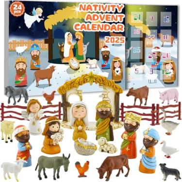 Imagem de MADO Calendário Do Advento Da Natividade 2024 Conjunto Para Crianças Natal Meninos Meninas Adolescentes Cristãs Presentes Religiosos Brinquedo