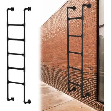 Imagem de Escada De Saída De Poço De Janela, Escada De Loft Com Montagem Na Parede - Escada De Saída De Porão - Escada De Entrada De Saída - Escada De Escada De Incêndio - Escada, 185cm/73in