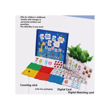 Imagem de Jogo didático: Aprenda matemática, adicione e subtraia, Montessori - L