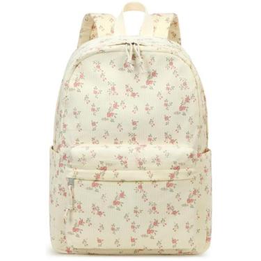 Imagem de Mochila Bluboon para meninas e mulheres em veludo cotelê de 13 polegad