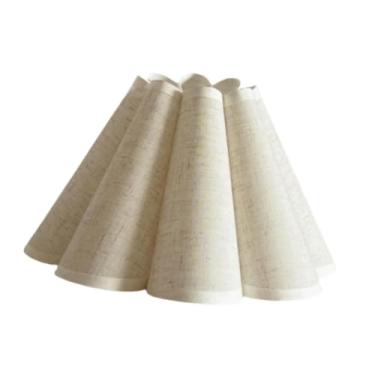 Imagem de IEUDNS Substituição de abajur de pétala, arandelas de parede, capa de tecido para abajur, luminária pendente, para teto, mesa de hotel, de chão, Linho