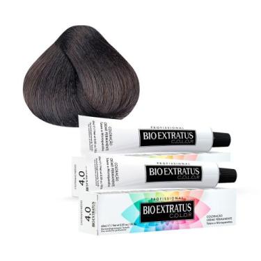 Imagem de Kit 2 Tintura Creme Bio Extratus Color Castanho Médio 4.0 60ml