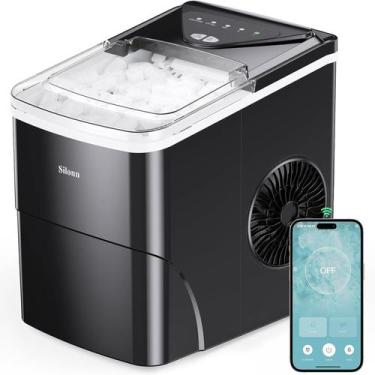 Imagem de Máquina de Gelo Silonn Smart - 26lb/Dia, 2L, Wi-Fi, Preto, 110V