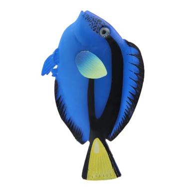 Imagem de Aquário aquário artificial peixes peixes flutuantes peixes tropicais falsos engraçados luminosos peixes de silicone realistas decoração de peixes em movimento com ventosa (02#)
