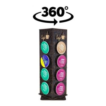 Imagem de Porta capsulas torre giratória dolce gusto 16 capsulas mdf estampado -