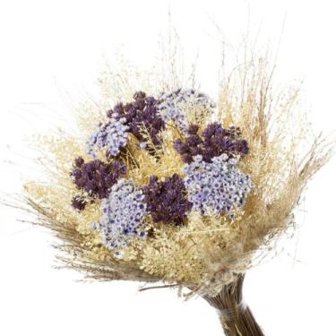 Imagem de Buque Flor Seca Desidratada sementinha Lilas Decorar - Pense Flores