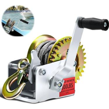 Imagem de 2X Guincho Manual Catraca Arraste 800Lb Com 7M Cabo De Aço
