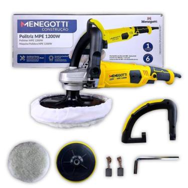 Imagem de Politriz MPE Menegotti 1200W 180MM Com 5 Velocidades Ajustáveis e Punh