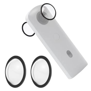 Imagem de TzezFoz Capa protetora de lente para Ricoh Theta SC2/S/V - Capa protetora esférica de PC à prova d'água, antiarranhões, poeira, à prova de choque para acessórios de câmera Ricoh Theta SC2