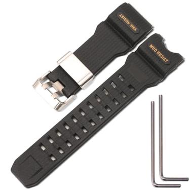 Imagem de MCXGL Pulseira de borracha de qualidade para relógio gshock GWG-1000GB GWG-1000 masculina preta