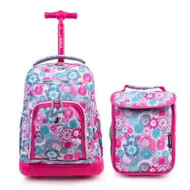 Imagem de Mochila com rodinhas J World Lollipop 16 Kids com lancheira azul