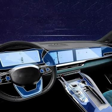 Imagem de YREAJZVS Tela central GPS navegação interior TPU protetor anti-arranhões adesivo, para Geely Monjaro KX11 2021 2022 2023 XingYue L