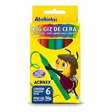 Imagem de Big Giz de Cera Acrilex com 6 unidades