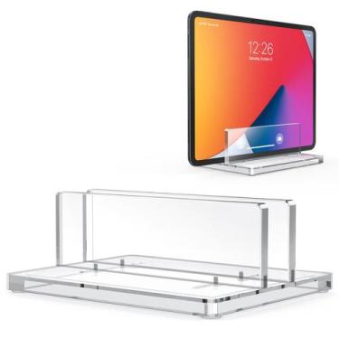 Imagem de Suporte para laptop OMOTON Suporte vertical de acrílico ajustável 17"
