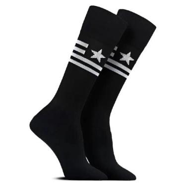 Imagem de Meião Rikam de Futebol Infantil/Juvenil - Botafogo - Preto/branco, Pre