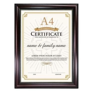 Imagem de Certificado: Documento: Frame Graduation Mall A4 Mahogany - Graduation