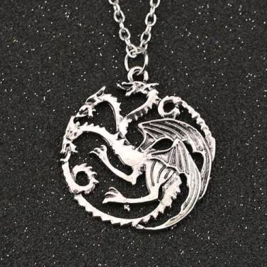 Imagem de Colar Targaryen House Game of Thrones Silver Alloy - Lightbek Official
