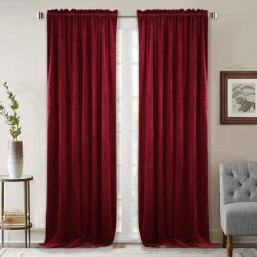 Imagem de Cortinas StangH Theatre Red Velvet, 304 cm de comprimento, 2 painéis
