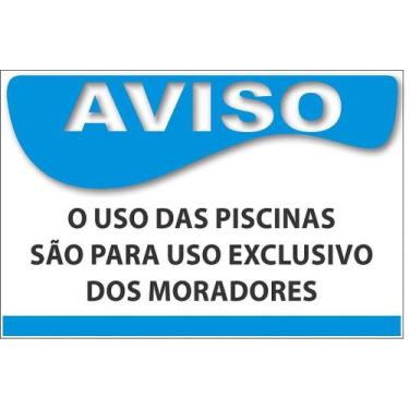 Imagem de Placa para Piscina - Sinalização Interna e Externa em Diversos Materia
