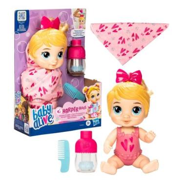 Imagem de Brinquedo Infantil Boneca Baby Alive Bebê Shampoo Harper Hugs (Loira) 
