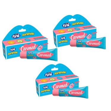 Imagem de Kit 3 Carmed Labial Fini Dentadura 10g