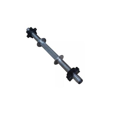 Imagem de Barra Musculação Oca Rosqueada Cromada 40cm com Presilhas Yangfit-Unissex