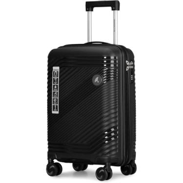 Imagem de Mala de Bordo Avião 10kg Polipropileno Resistente Rodinhas Duplas 360° Rígido Rugoso Anti Arranhão e Ziper Duplo Antifurto Cadeado com Senha (Preto)