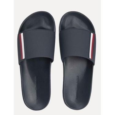 Imagem de Chinelo Tommy Hilfiger Corp. Textured Pool Slide Azul Marinho, 40
