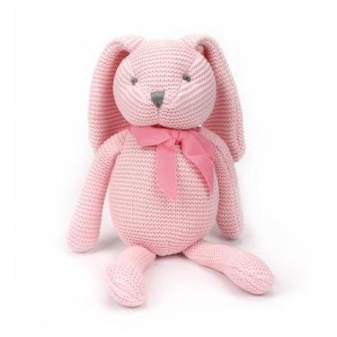 Imagem de Bicho de pelúcia FLUFFYFUN Pink Bunny Rabbit Algodão orgânico