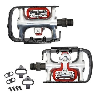 Imagem de 2X Pedal Wellgo Mtb M998 Clip E Plataforma Polido E Preto