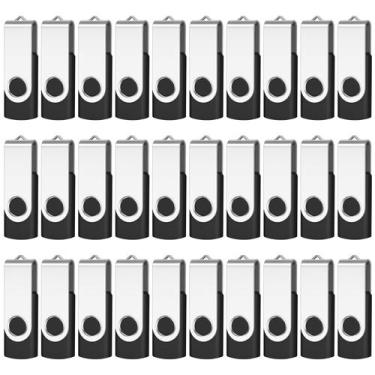 Imagem de Unidade flash USB AreTop, pacote com 1 GB x 50, metal, USB 2.0, preta