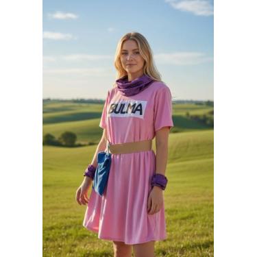Imagem de Fantasia Bulma Dragon Ball Cosplay vestido - Princesa Urbana, Rosa, GG