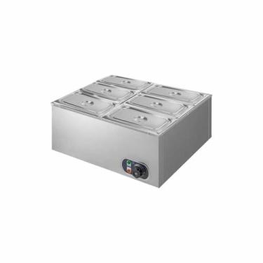 Imagem de Buffeteira retangular 6 Cubas 1/3 Aço Inox Zepper ZPBF06 1/3, 220V