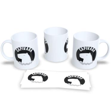 Imagem de Caneca de Porcelana Capivara Fofa Presente Criativo e Divertido